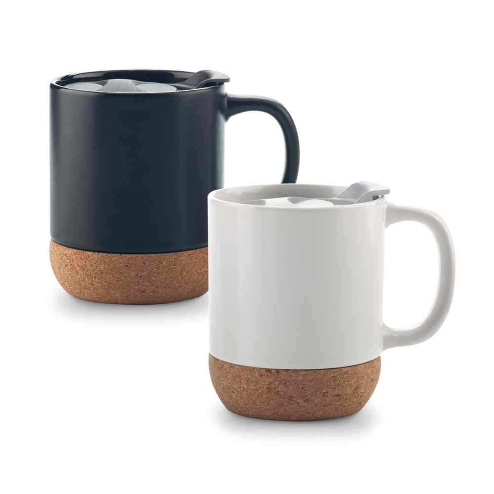 TAZA BASE CORCHO Y TAPA 11 Oz