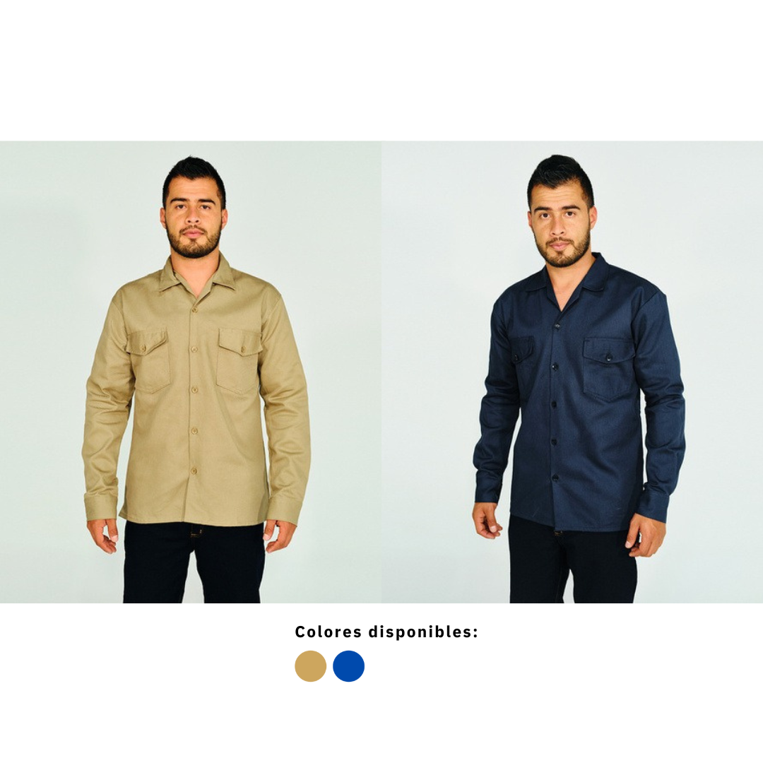 CAMISA EN DRILL MANGA LARGA