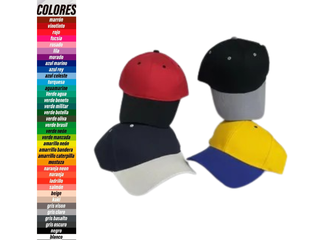 GORRAS ACRILICAS BICOLOR