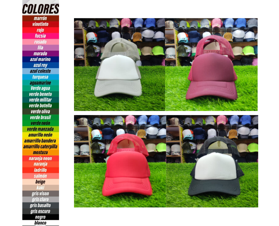 GORRAS MALLA ACOLCHADA