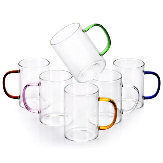 TAZA TRANSPARENTE 12 Oz (Asa de Color)