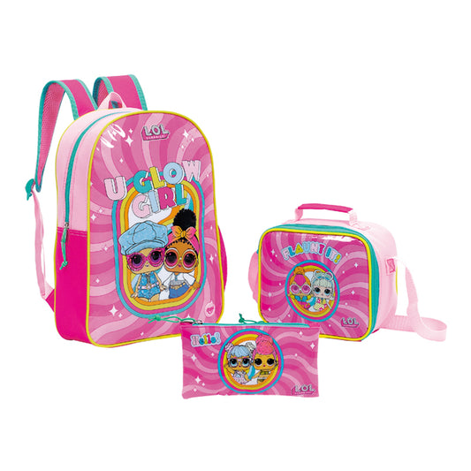 COMBO MOCHILA / MORRAL + LONCHERA +CARTUCHERA MY LITTLE PONY