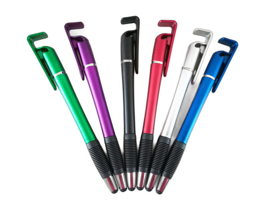 BOLIGRAFO DE PLASTICO CON LUZ Y SOPORTE