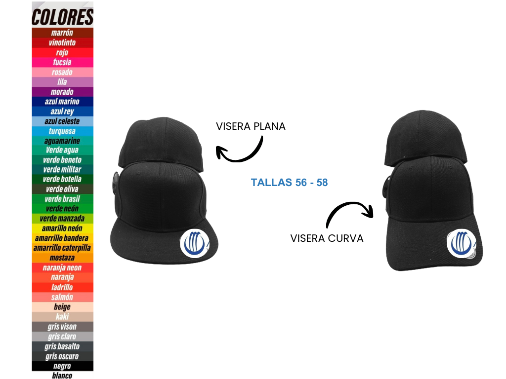 GORRAS ACRILICAS CERRADAS