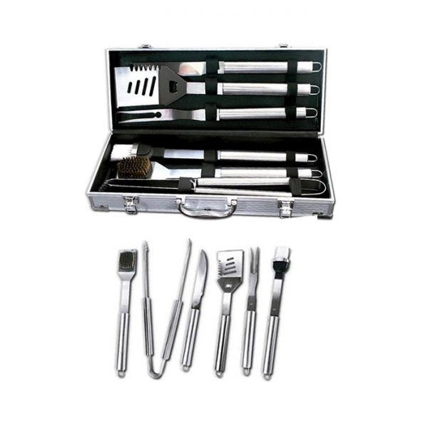 SET BBQ DE ALUMINIO 6 PIEZAS