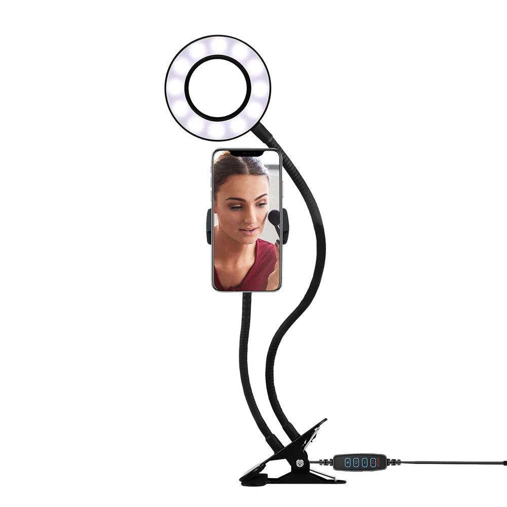 ARO DE LUZ SELFIE 3.5 ABRAZADERA AJUSTABLE Y CONTROL ARGOM