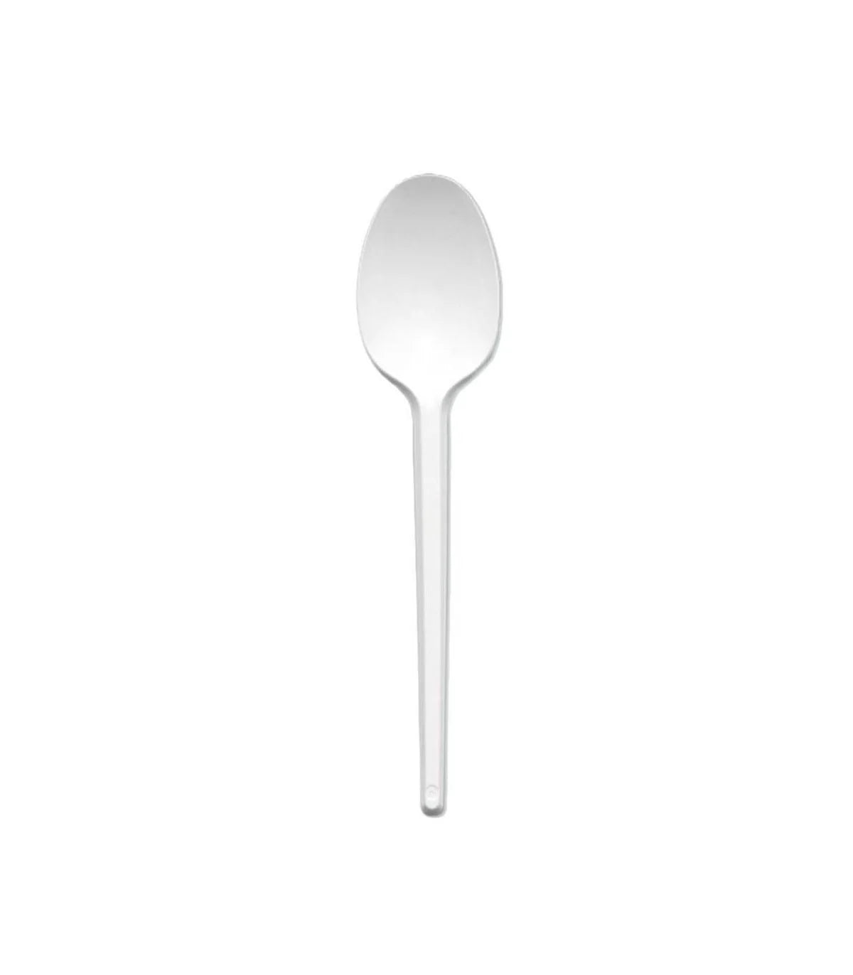 Cucharita Plástica Blanca para Postres
