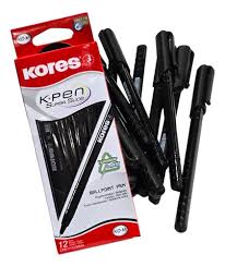 Bolígrafo Kores Negro (Caja 1x12)