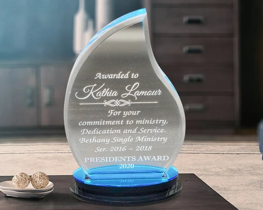 TROFEO EN REFLECTIVO Y SERIGRAFIA